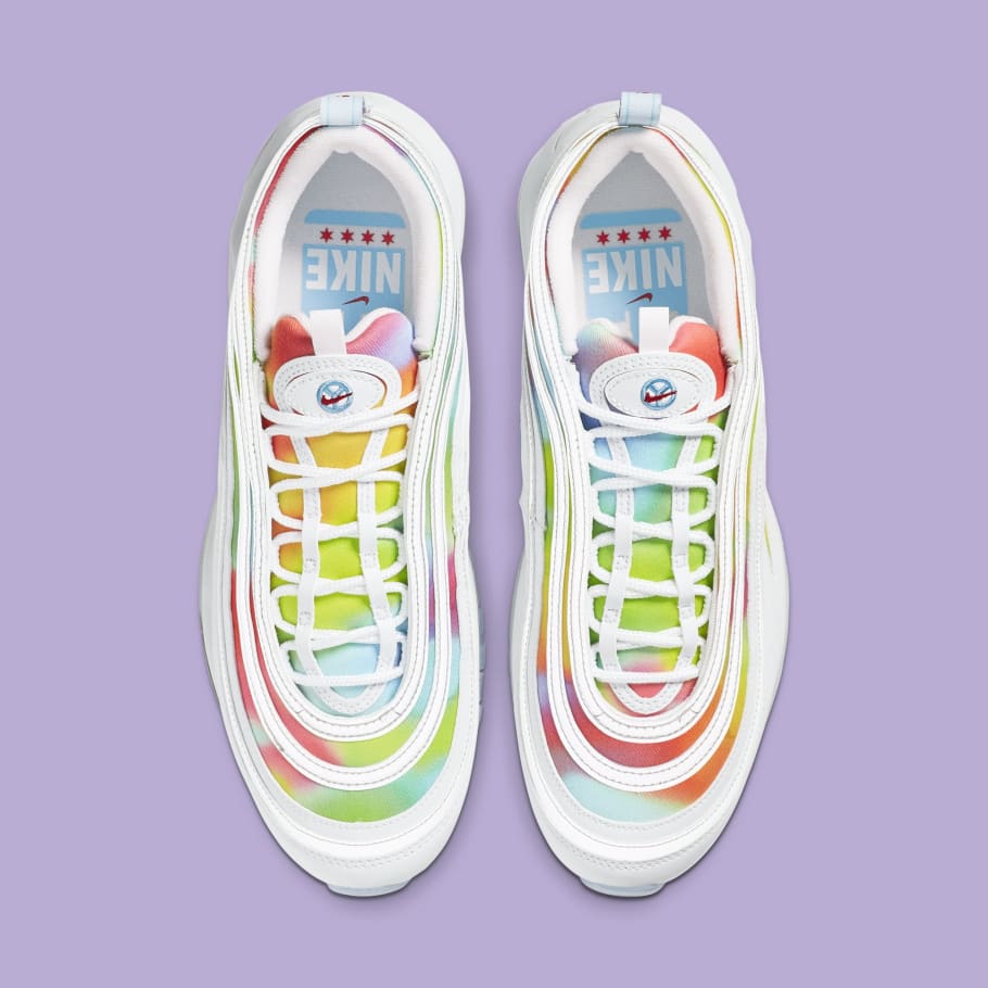 air max 97 tie dye white