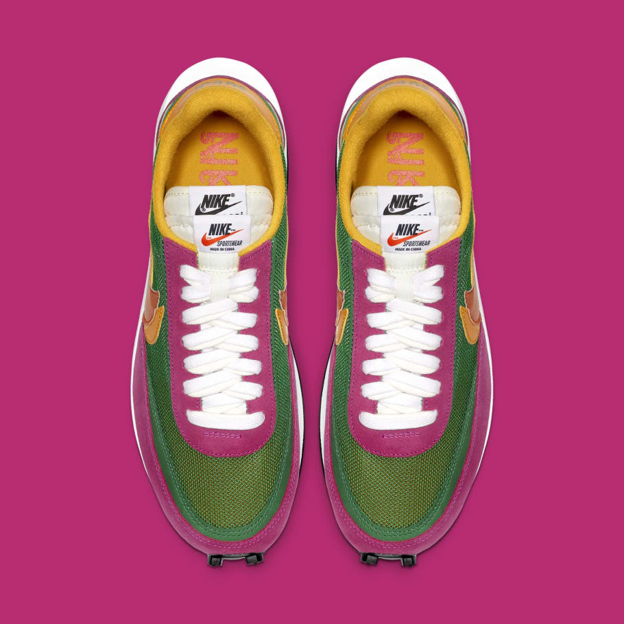 nike ld waffle sacai pine green