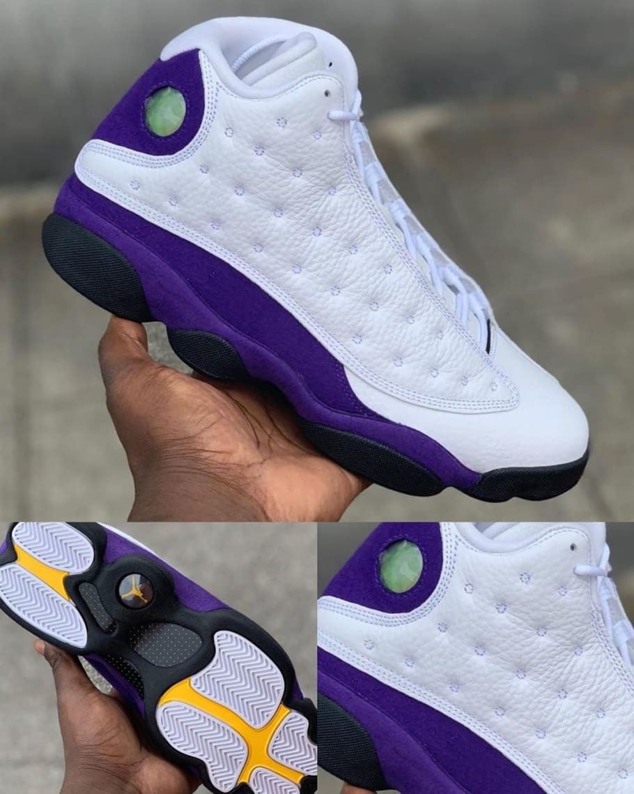 white purple jordan 13