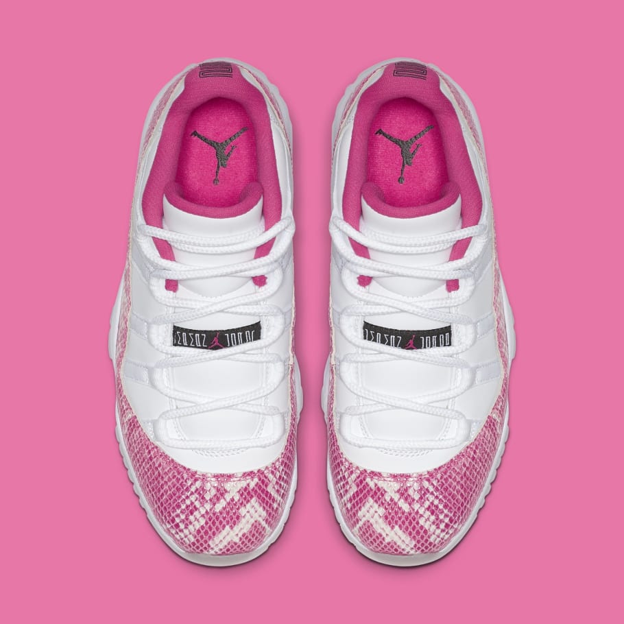 jordan 11 snakeskin pink grade school