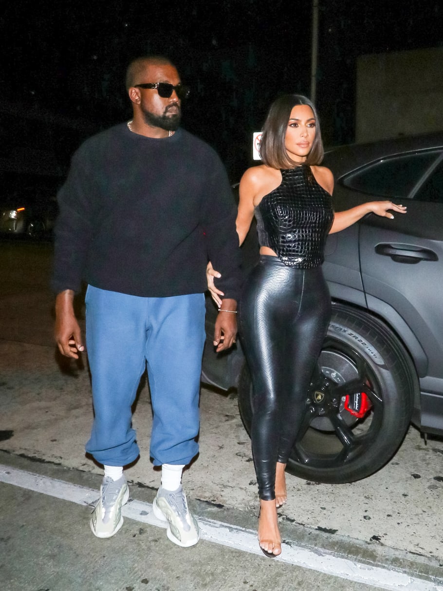 kanye spotted in new yeezys