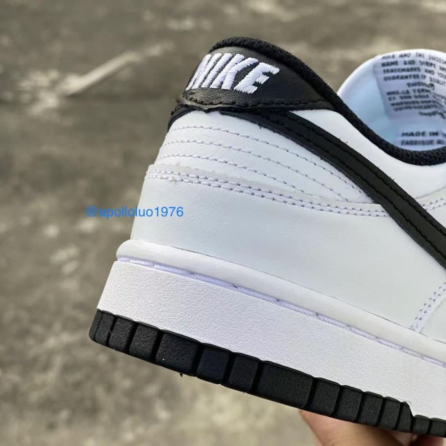 nike dunk low black and white drop