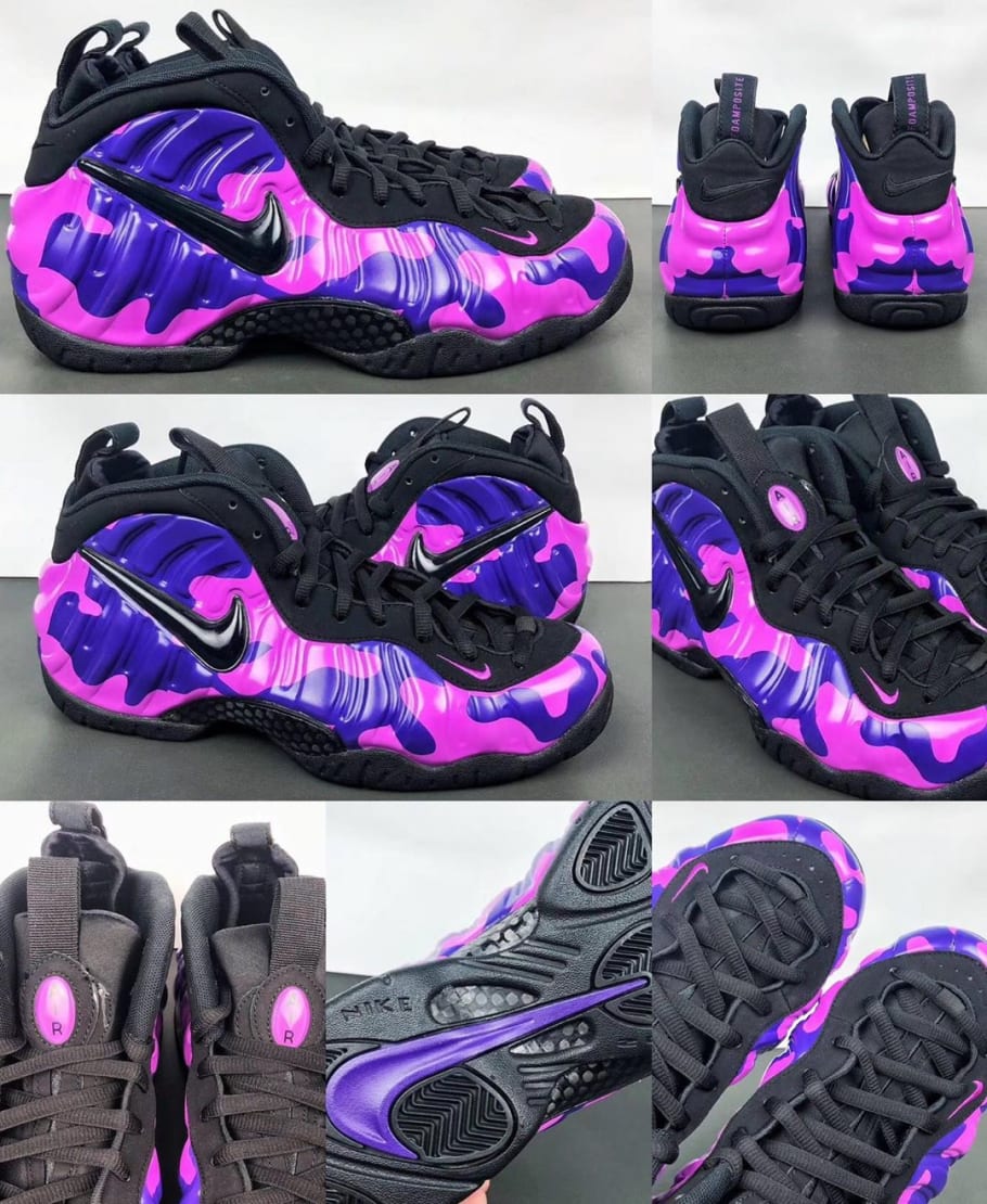 purple and black foamposite