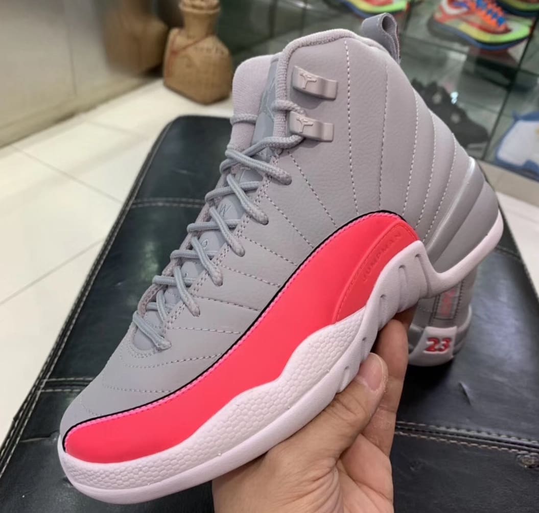 jordan 12s pink and grey