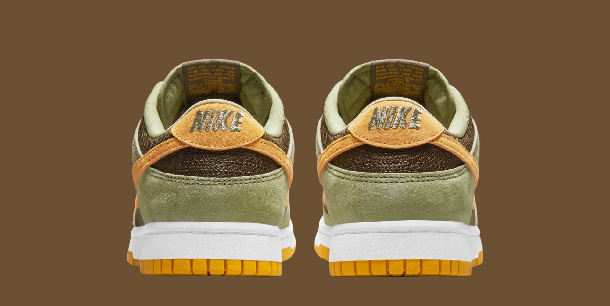 nike dunk low dusty olive on feet