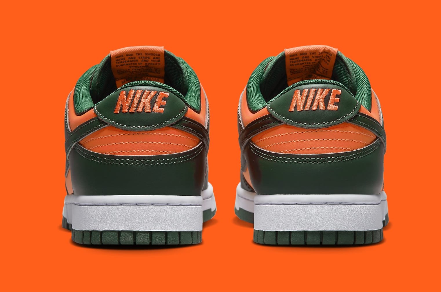 Nike Dunk Low 'Miami Hurricanes' DD1391 300 Heel