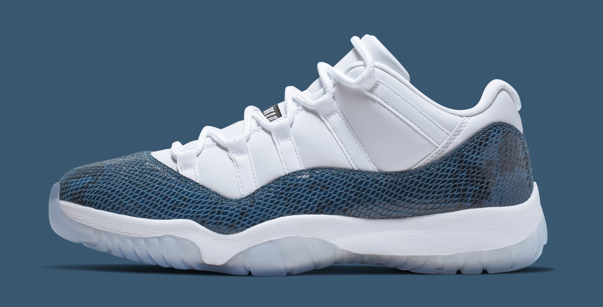 blue and white snakeskin jordans