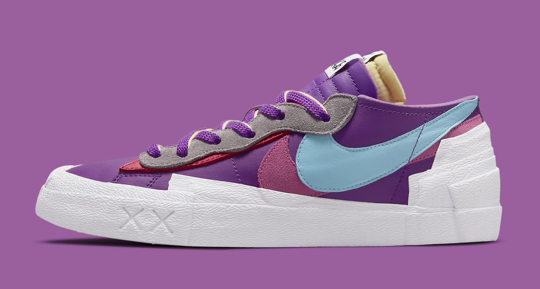 Kaws x Sacai x Nike Blazer Low Collab Date de sortie 2021 - Avresco