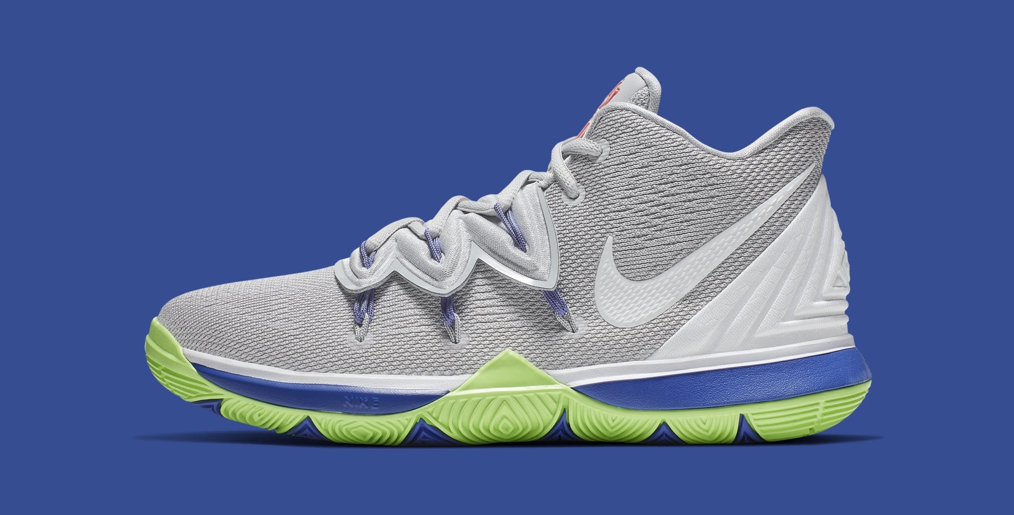 kyrie 5 gray and white