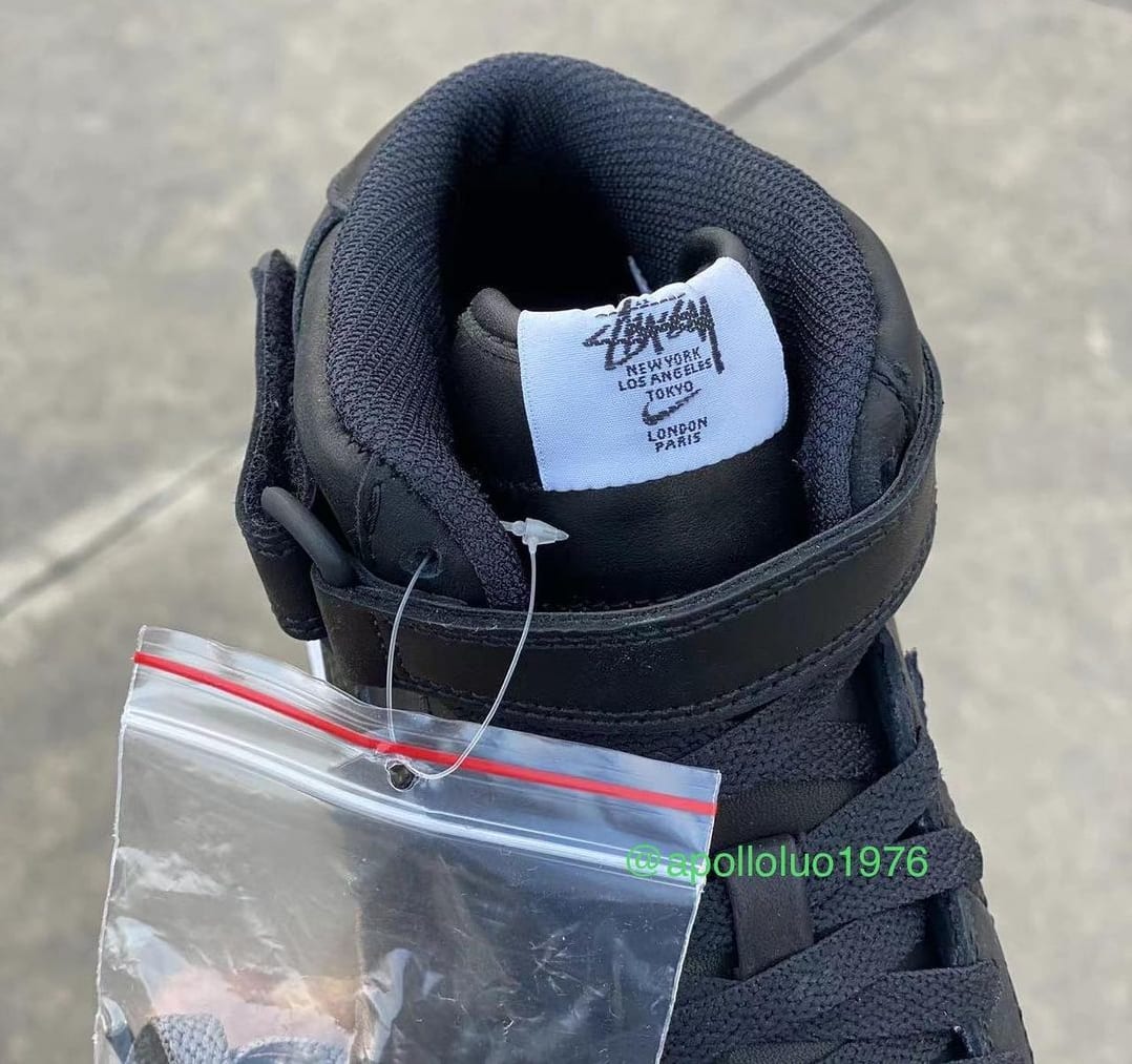 Stussy x Nike Air Force 1 Mid Collab Black Tongue