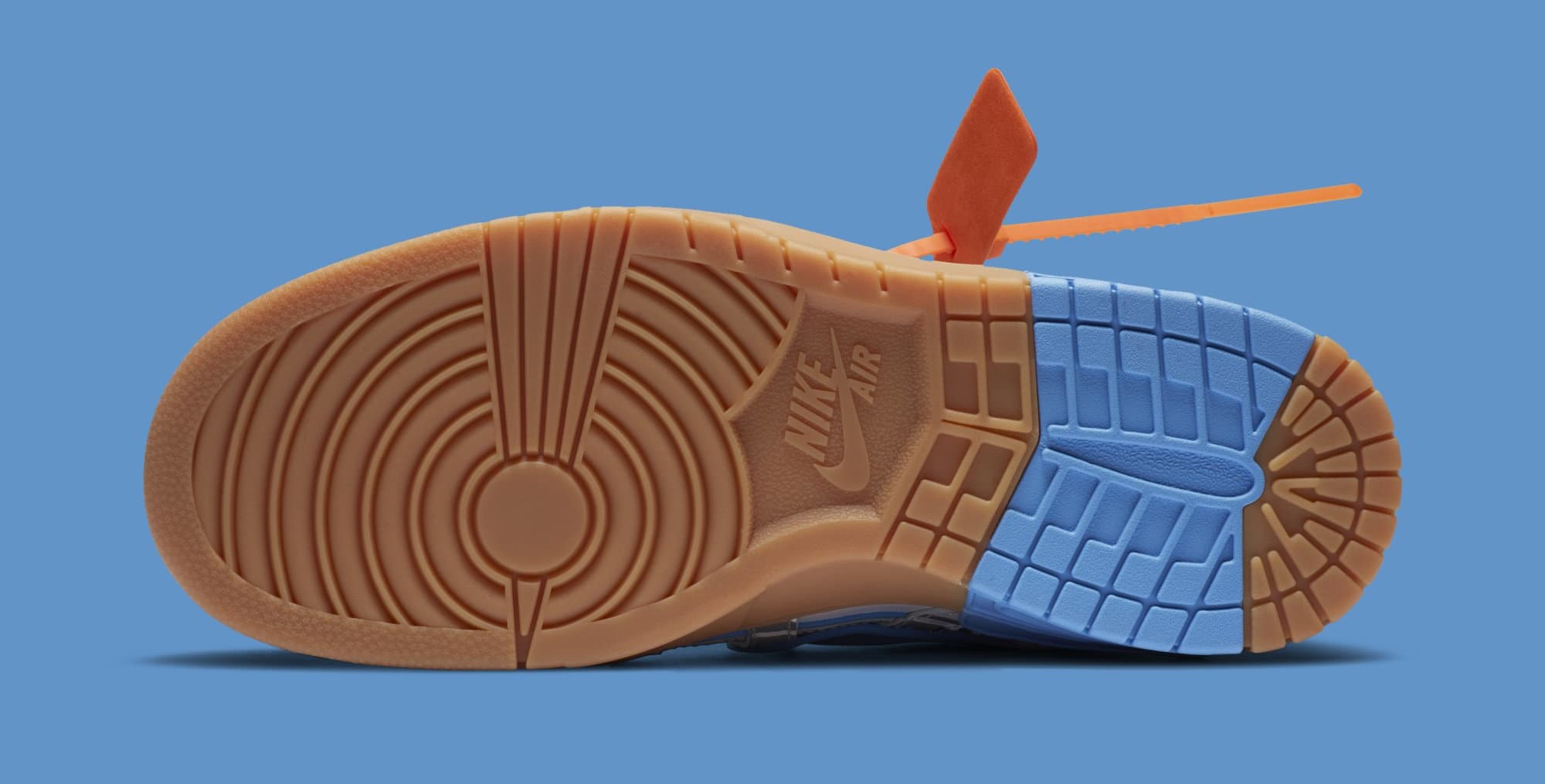 Off-White x Nike Air Rubber Dunk 'University Blue' CU6015-100 Outsole