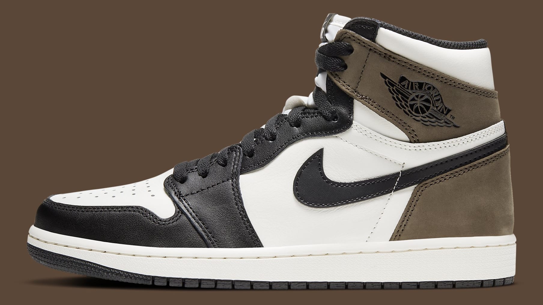 white and brown jordan 1s