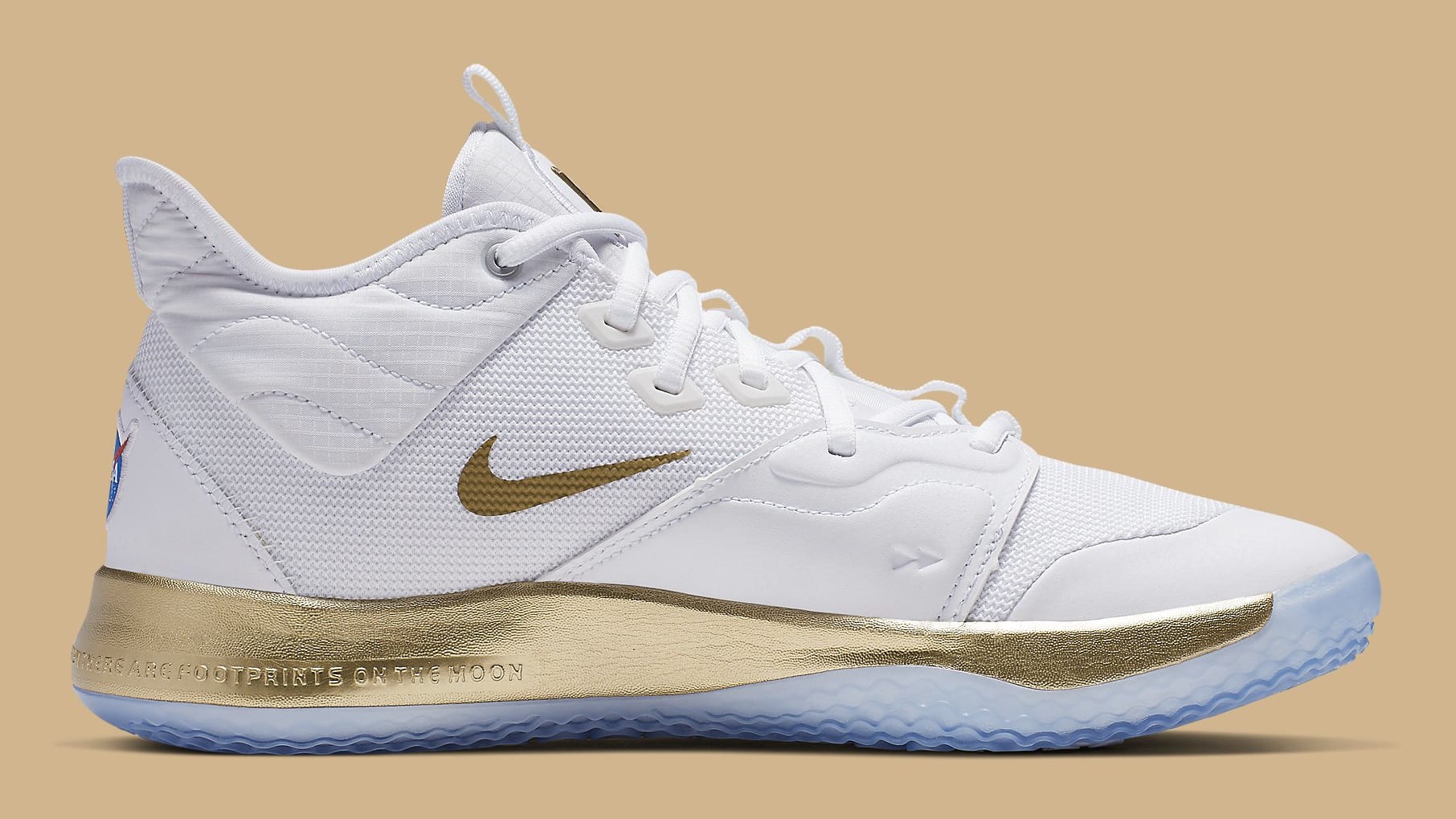 nike pg 3 white gold