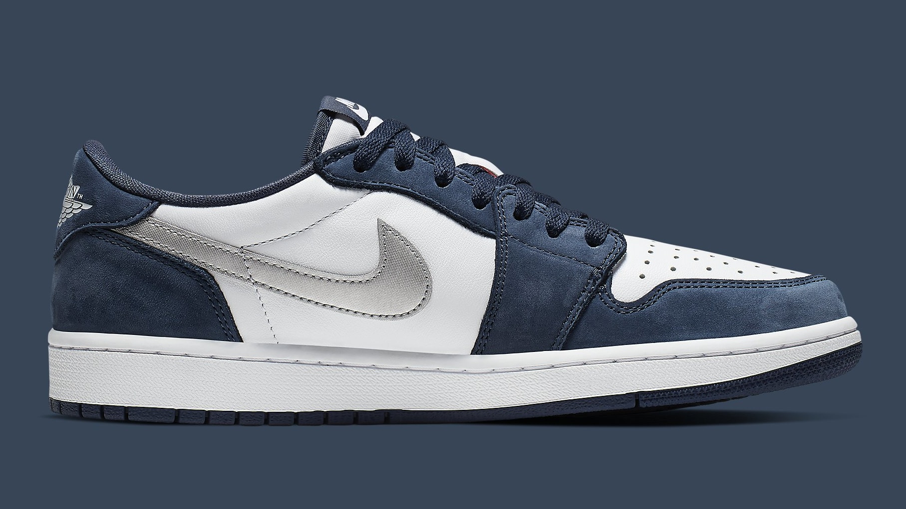 blue and white nike low tops