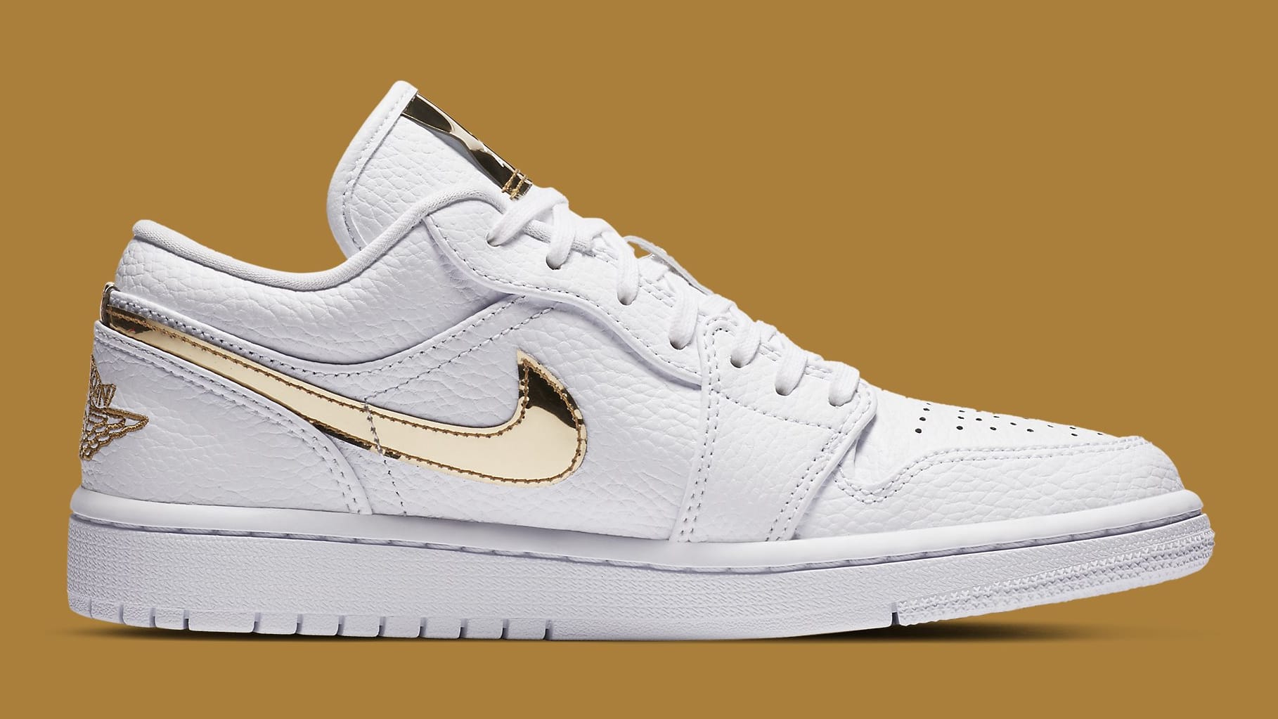Air Jordan 1 Low White Metallic Gold Release Date Cz4776 100 Sole Collector
