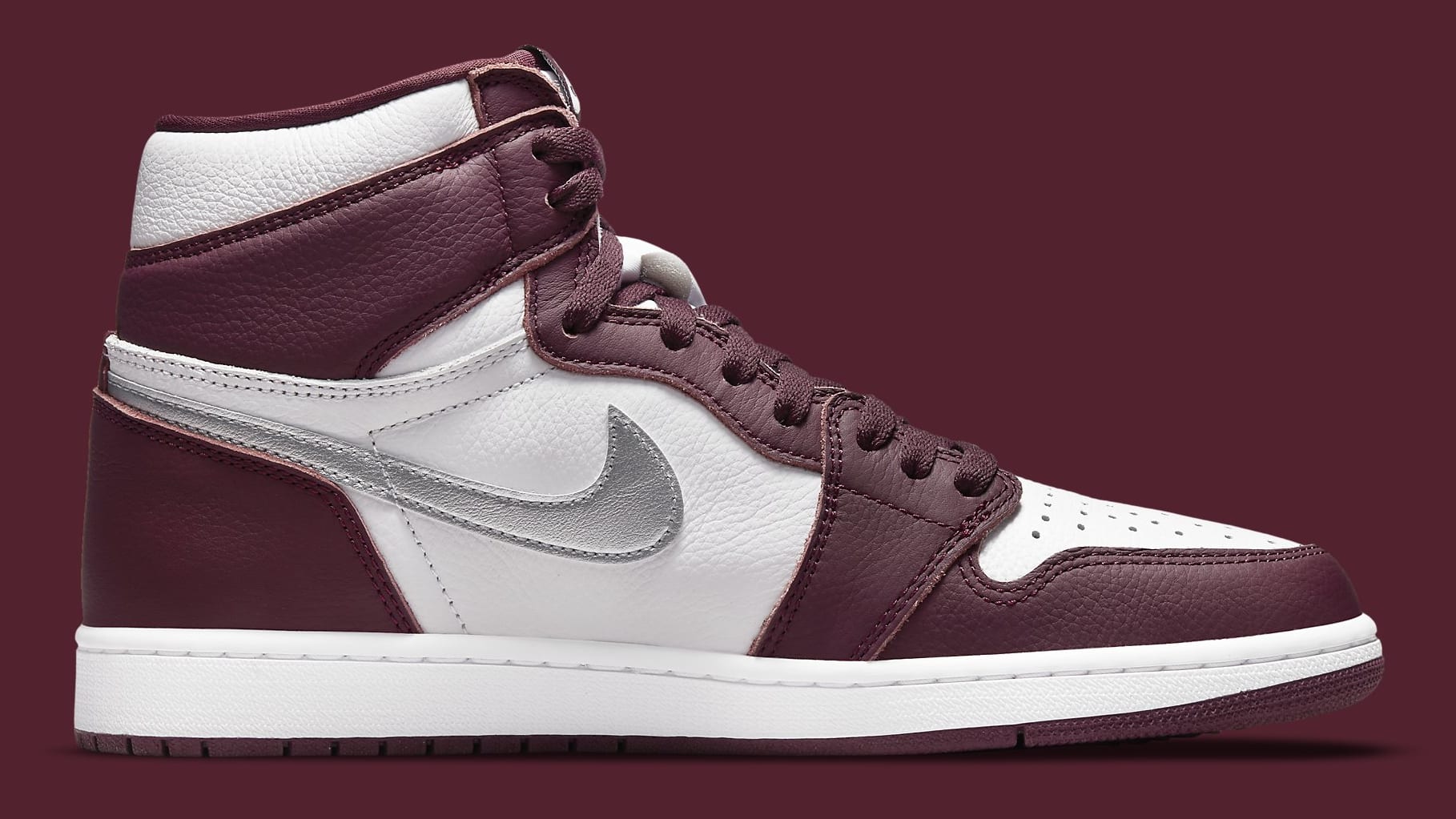 burgundy white and black jordan 1