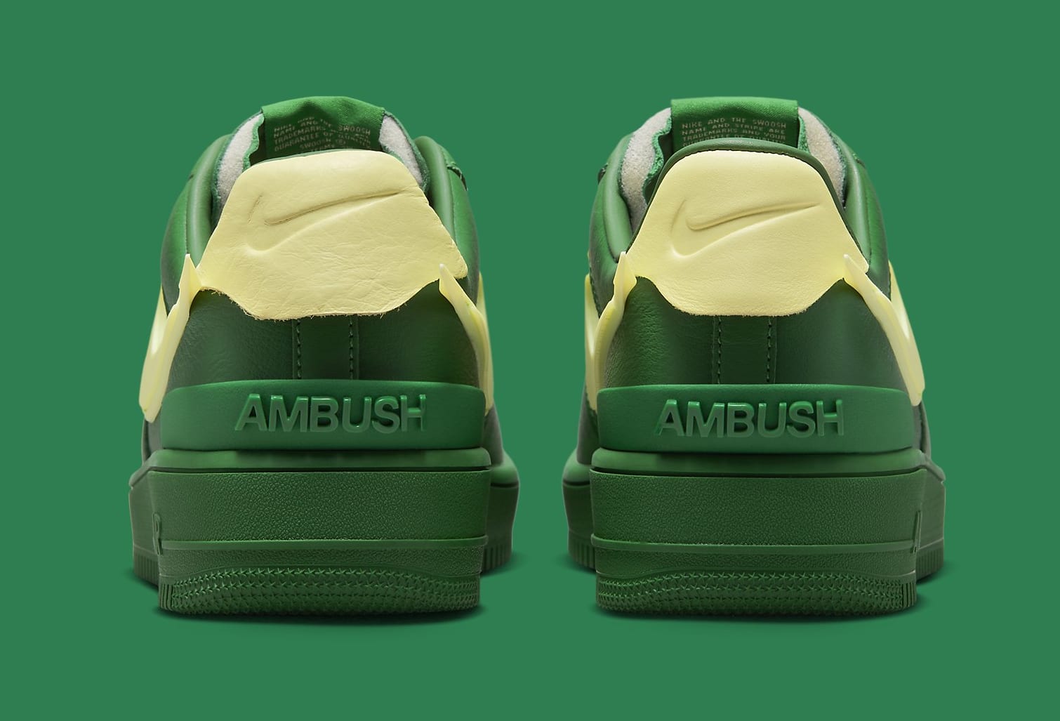 Ambush x Nike Air Force 1 Low 'Pine Green' DV3464 300 Heel