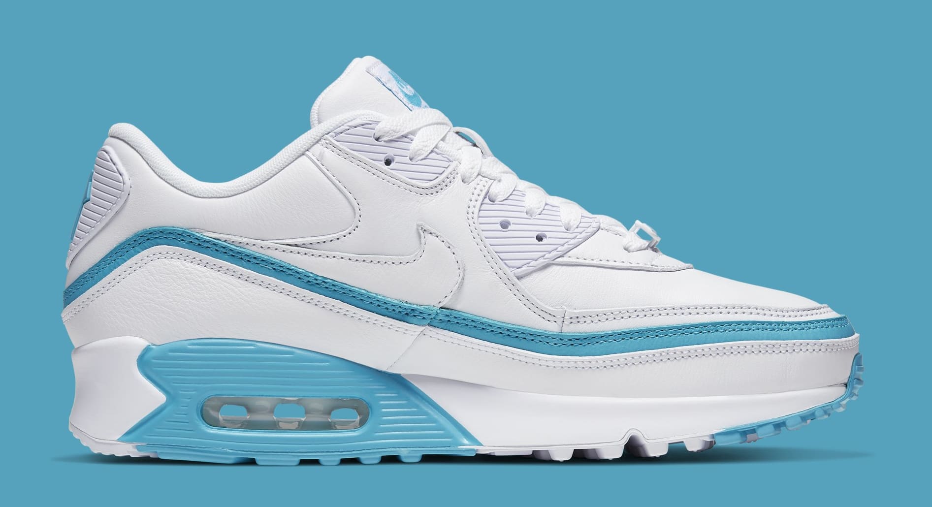 nike air max 90 undefeated white blue fury