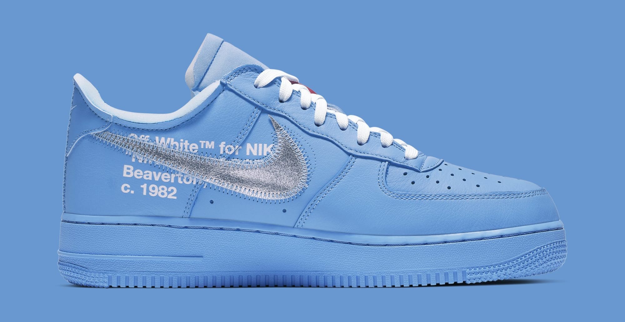 nike air force one x off white blue