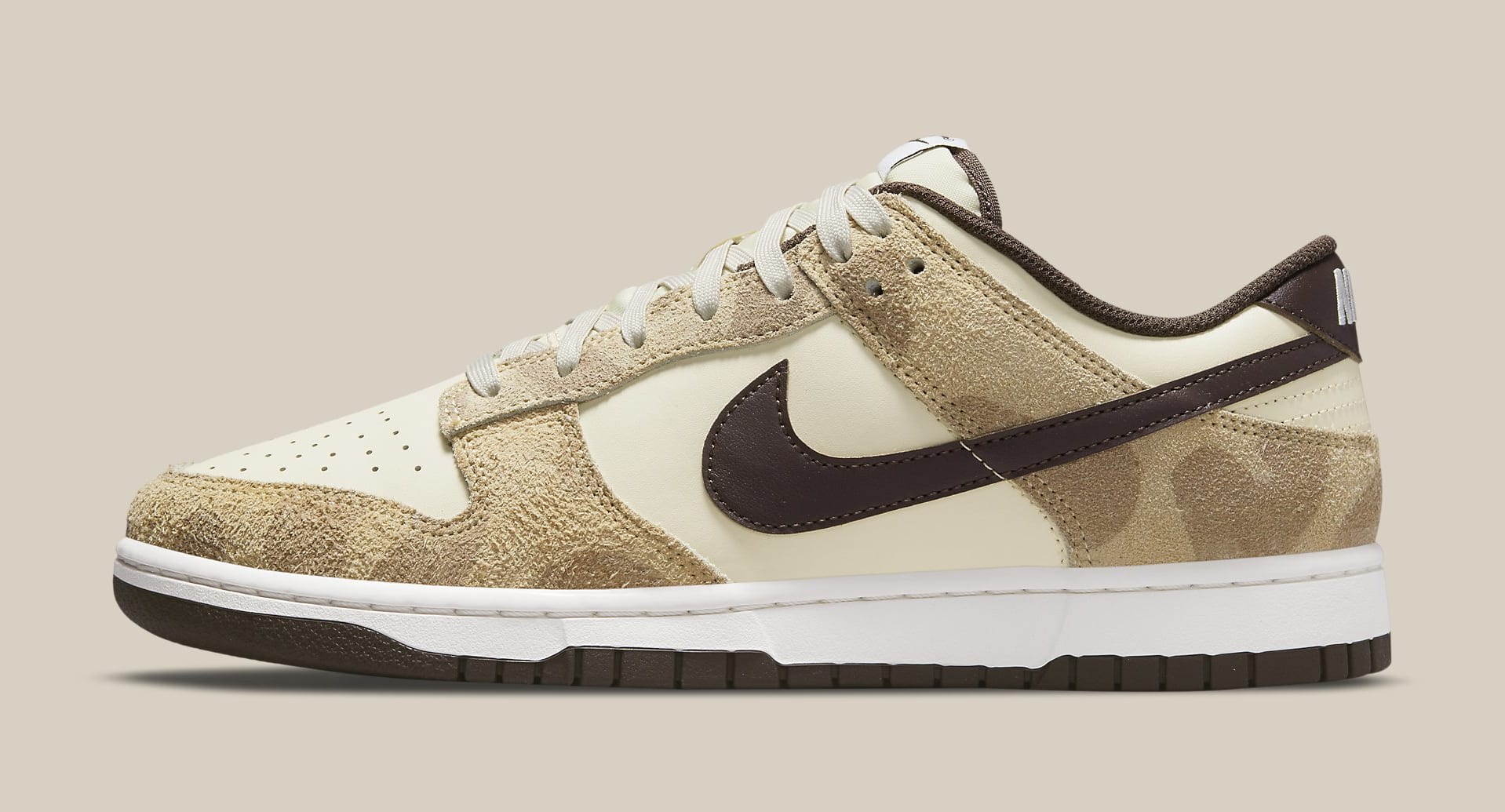 Nike Dunk Low Beach/Baroque Brown/Canvas/Sail 'Animal' DH7913-200 Lateral