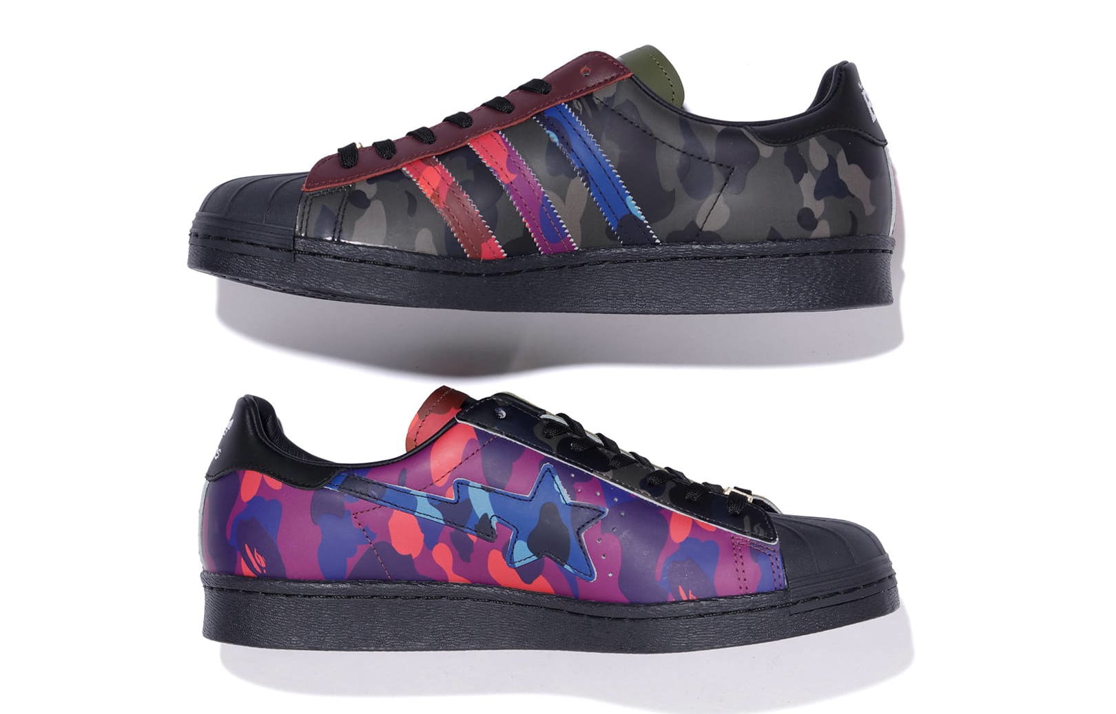 Bape x Adidas Originals Superstar 'Color Camo' Side