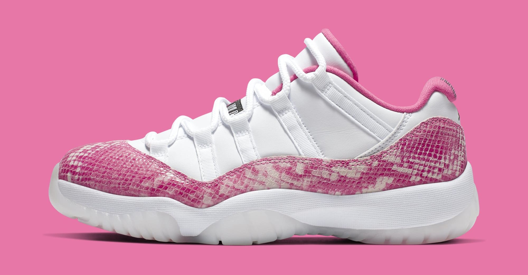 jordan retro 11 low snakeskin pink