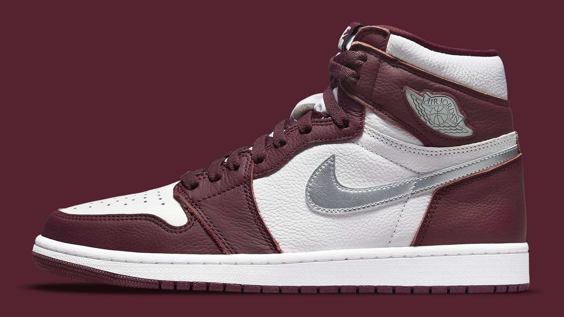 burgundy white and black jordan 1