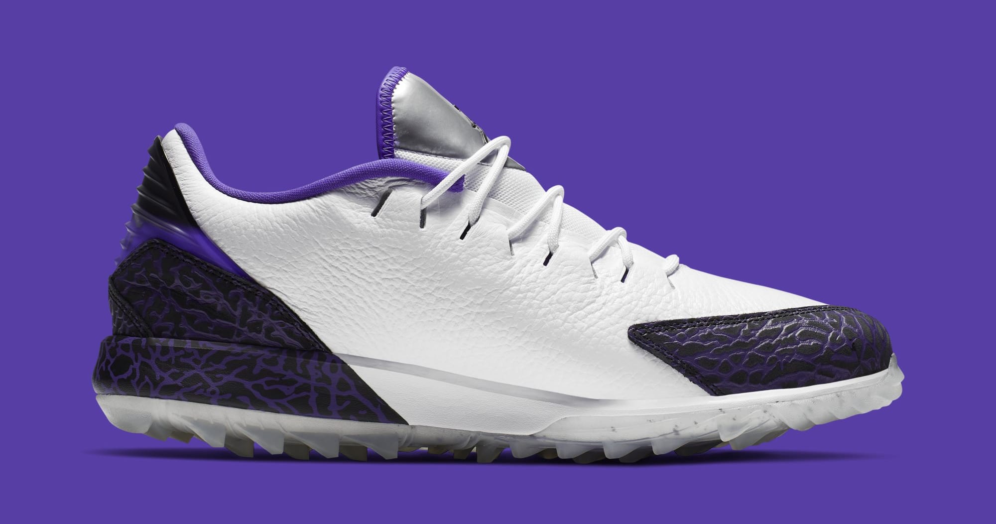 purple jordan golf shoes