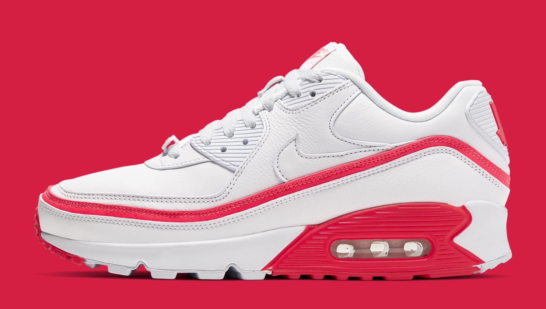 undefeated x air max 90 white solar red