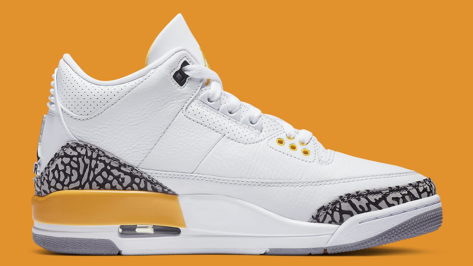 white and yellow jordan 3s