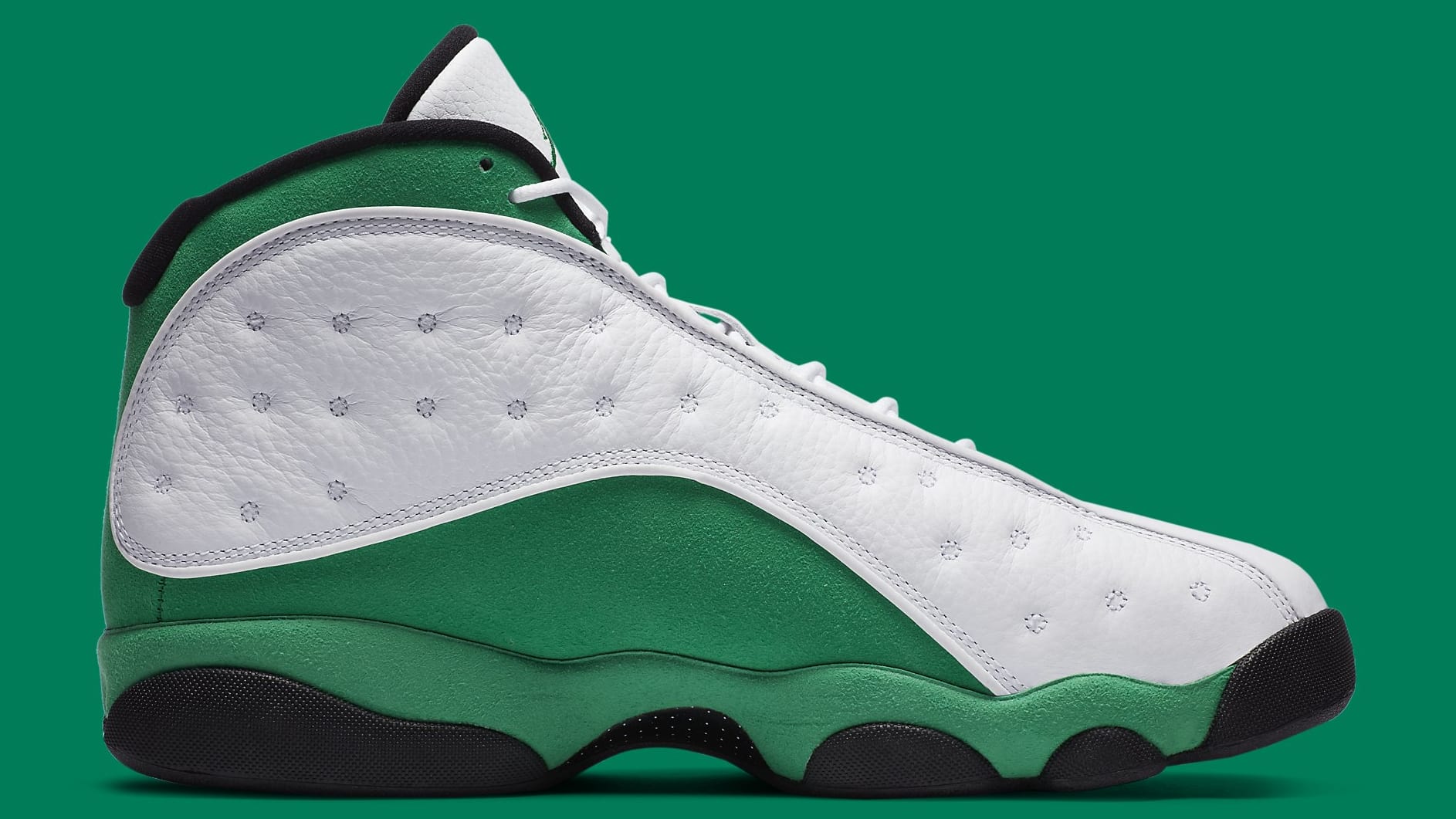 green and white jordan 13s