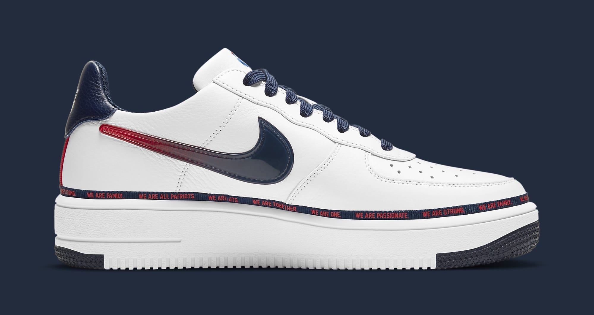 patriots nike air force 1 sneaker