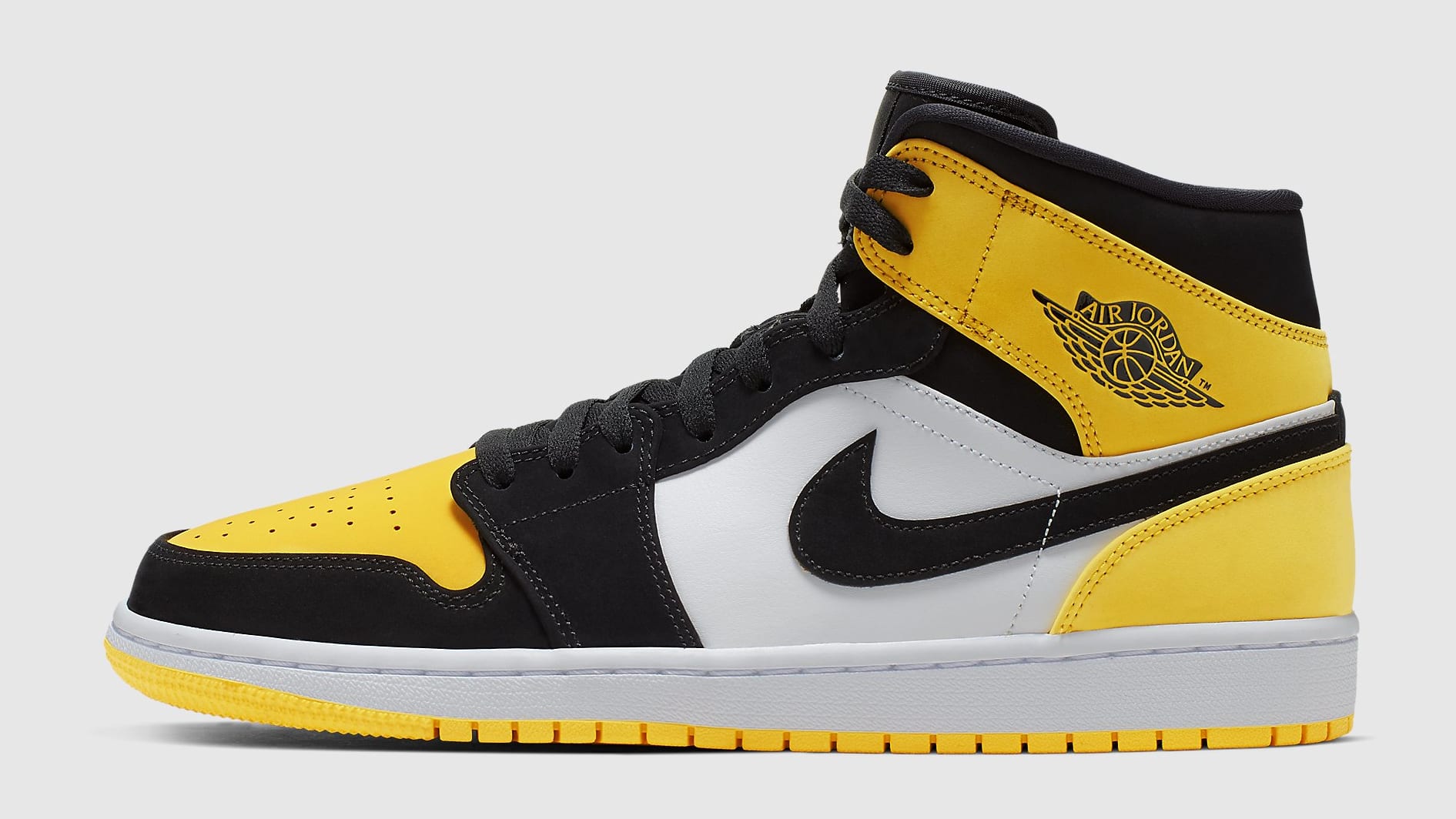 jordan aj1 mid yellow and black