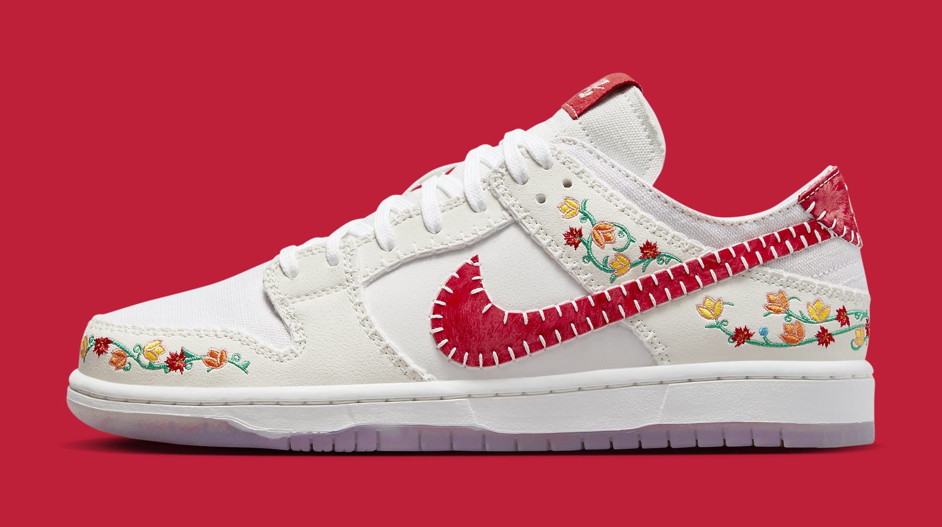 N7 x Nike Dunk Low 'University Red' FD6951 700 Lateral