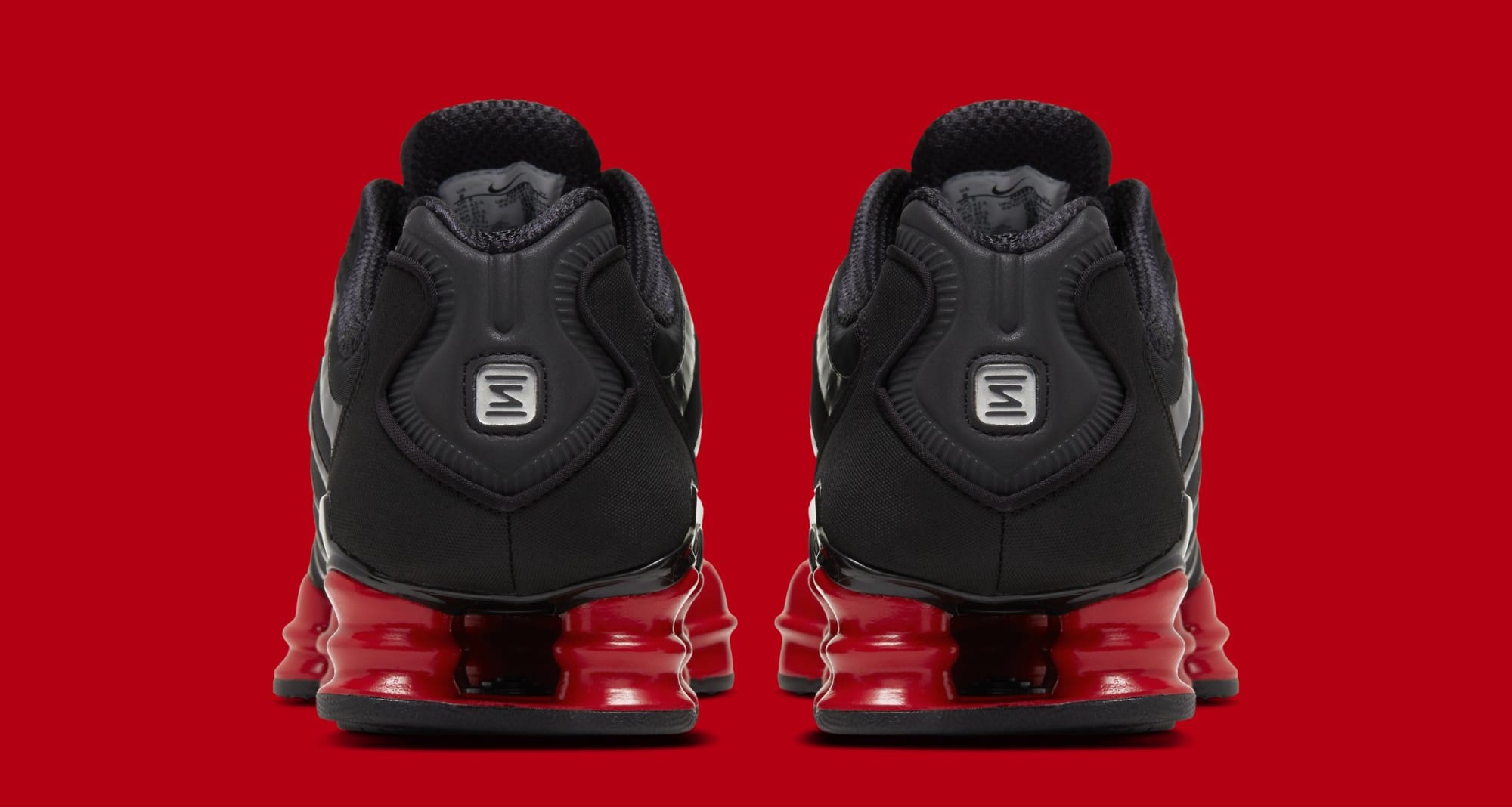 nike shox red and black