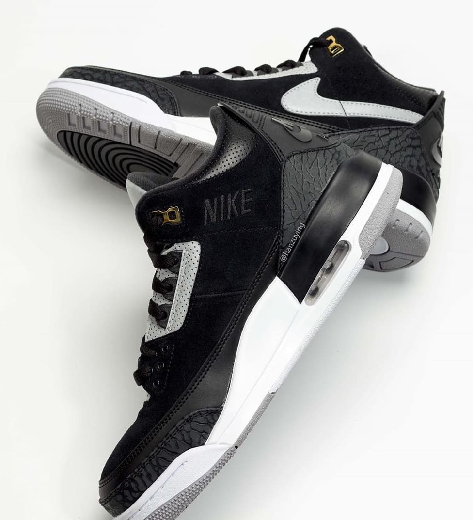 jordan 3 tinker black cement gold