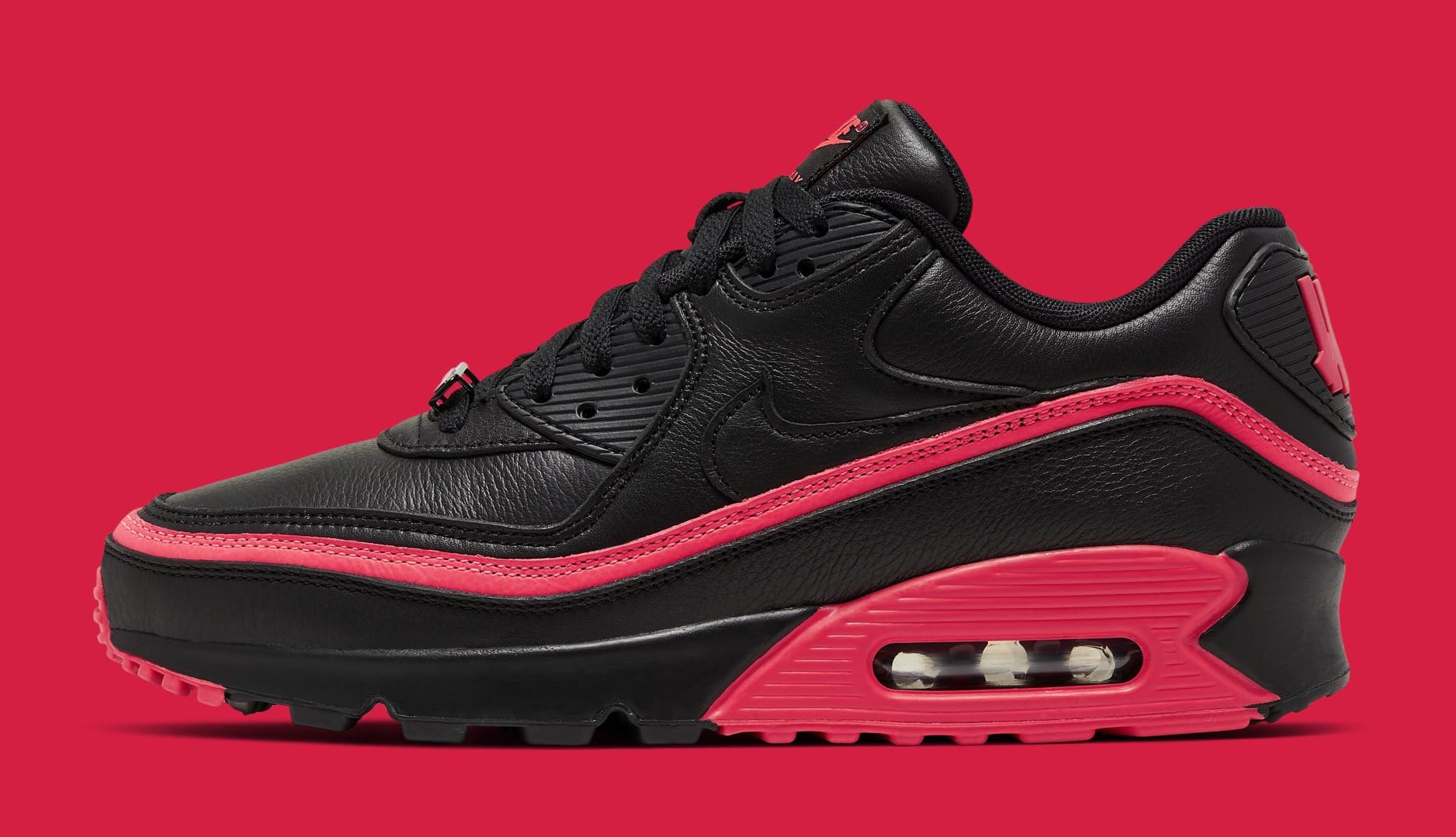 undefeated x air max 90 black solar red