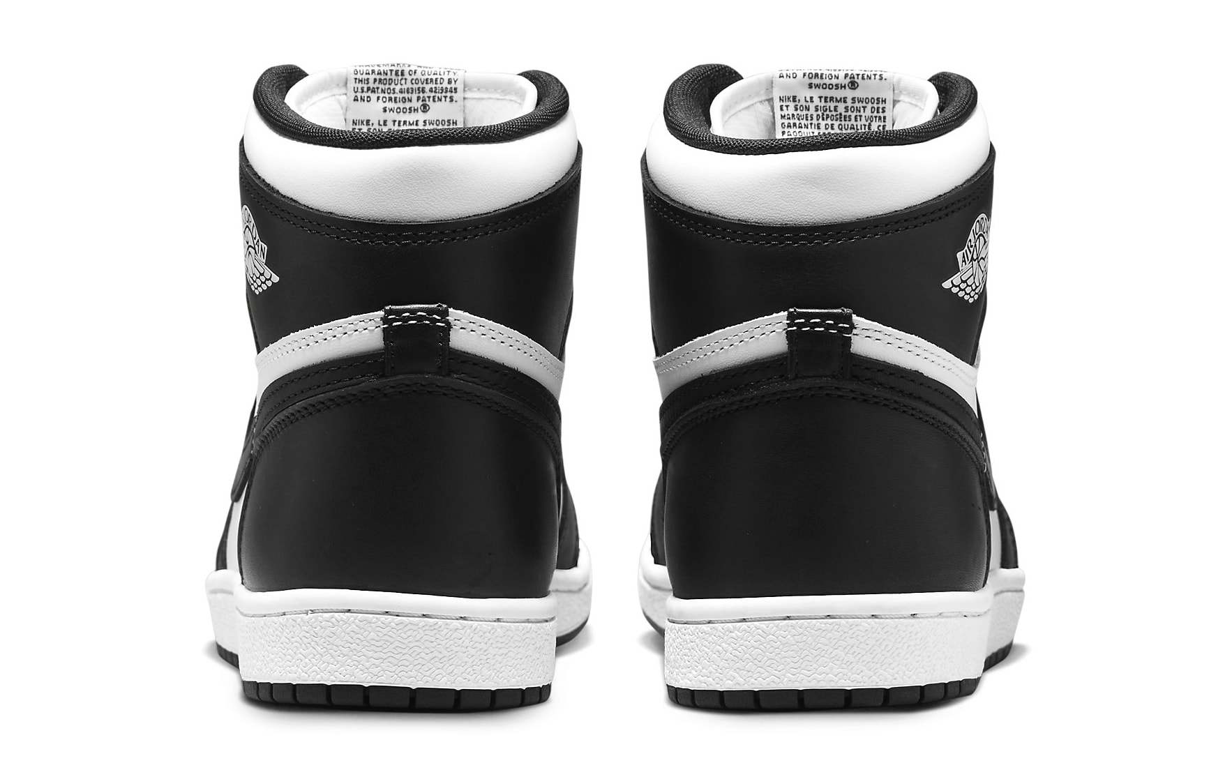 Air Jordan 1 I High '85 Panda Black White BQ4422-001 Heel