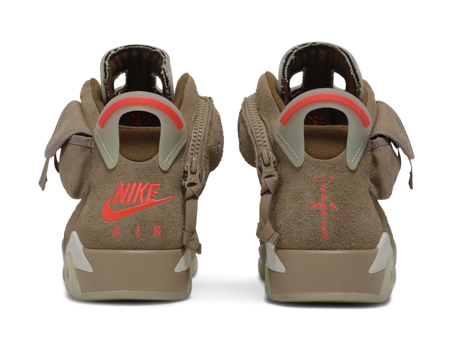 Travis Scott x Air Jordan 6 VI British Khaki Data de lançamento DH0690-200 Heel