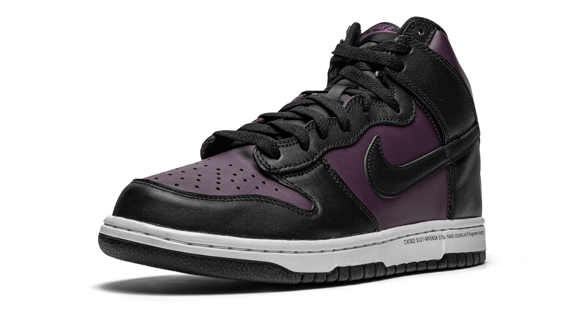 Fragment x Nike Dunk High Wine/Black/White 'Beijing' (Front)