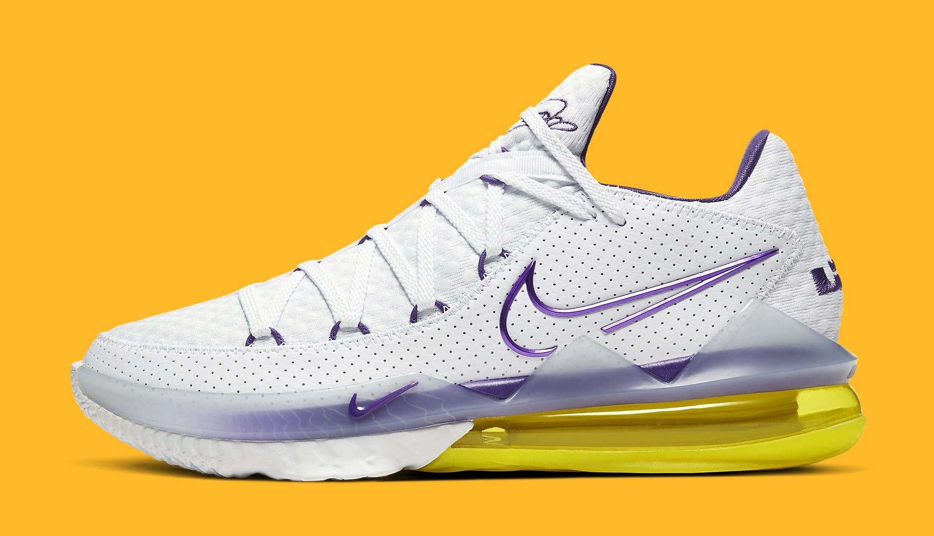 Nike LeBron 17 Low 'Lakers Home' CD5007-102 Lateral