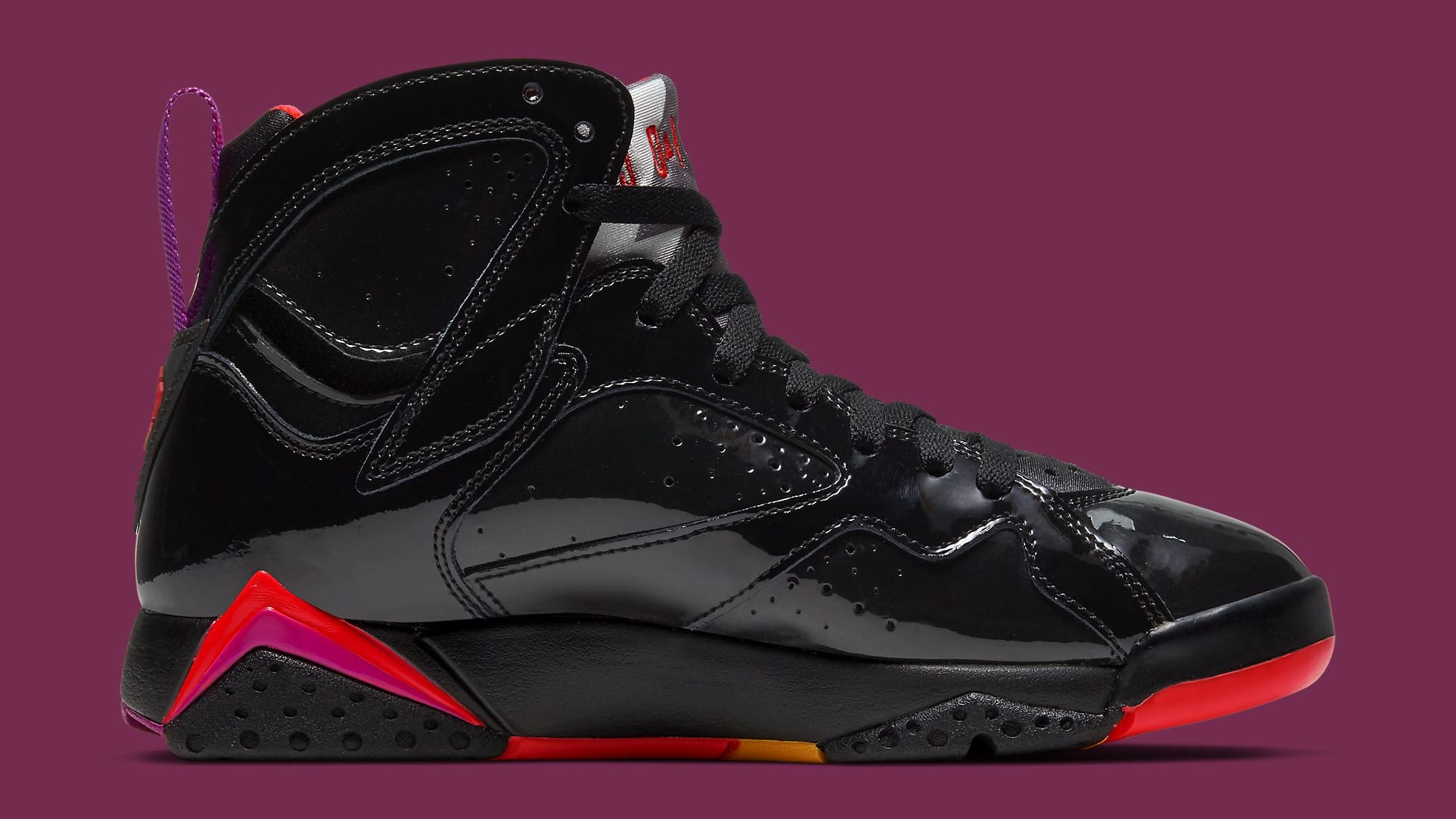women's air jordan 7 retro black patent leather