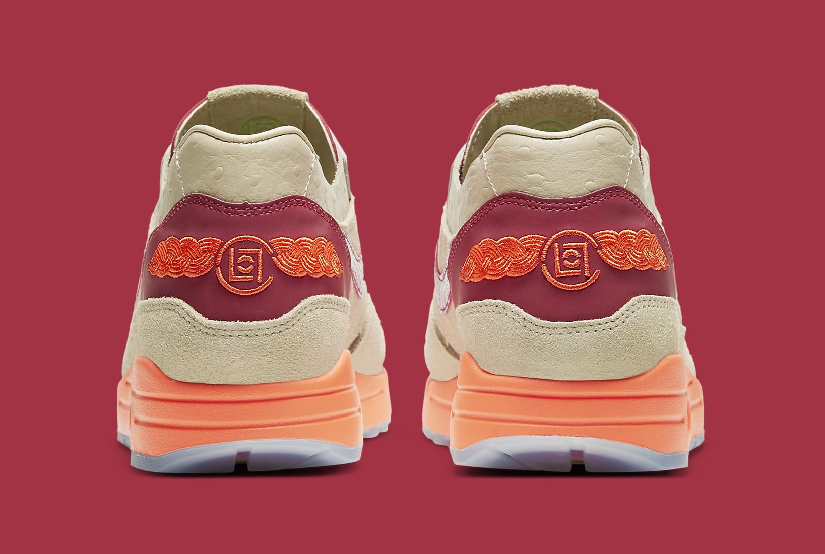 Clot x Nike Air Max 1 'Kiss of Death' 2021 DD1870-100 Heel