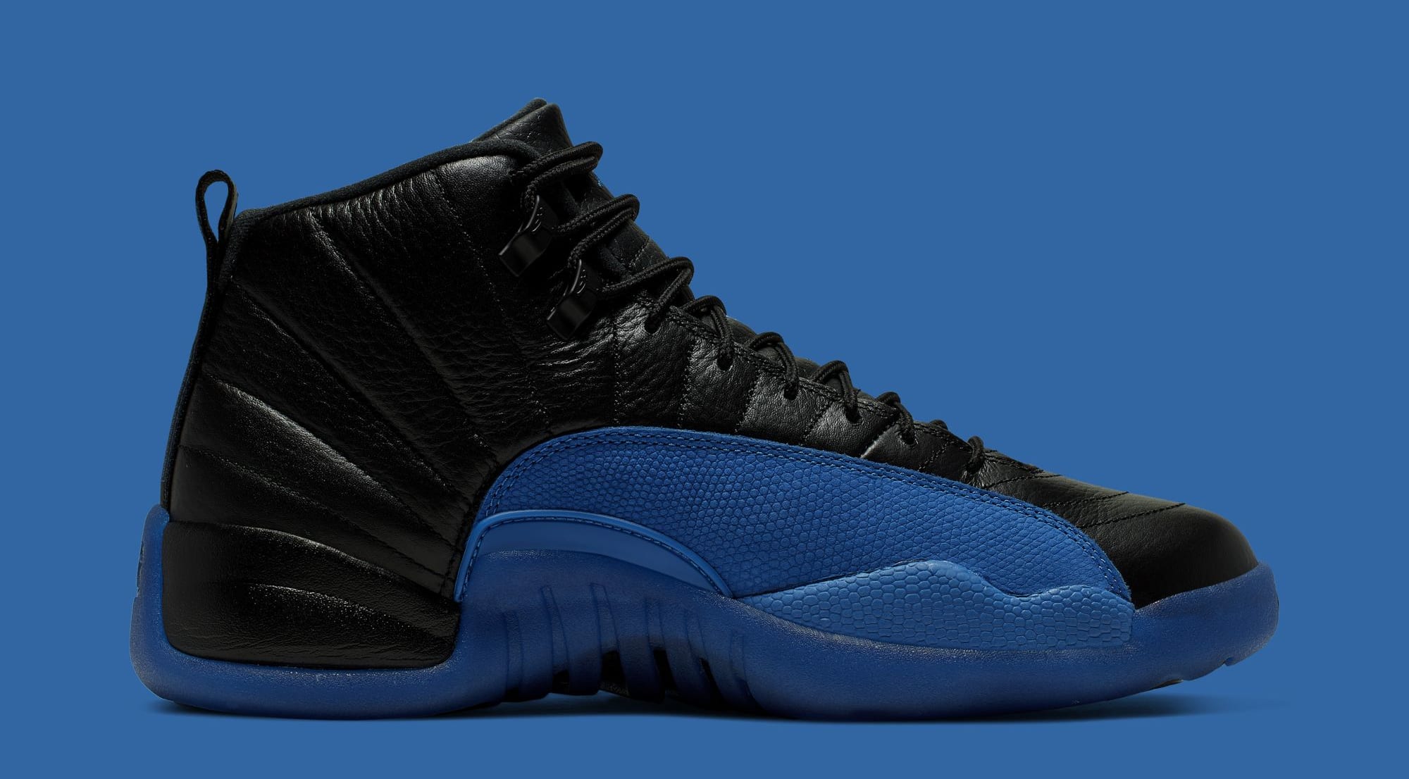 blue and black jordans 12