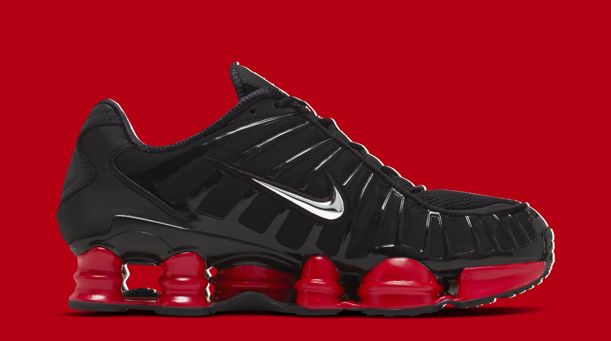 black red nike shox