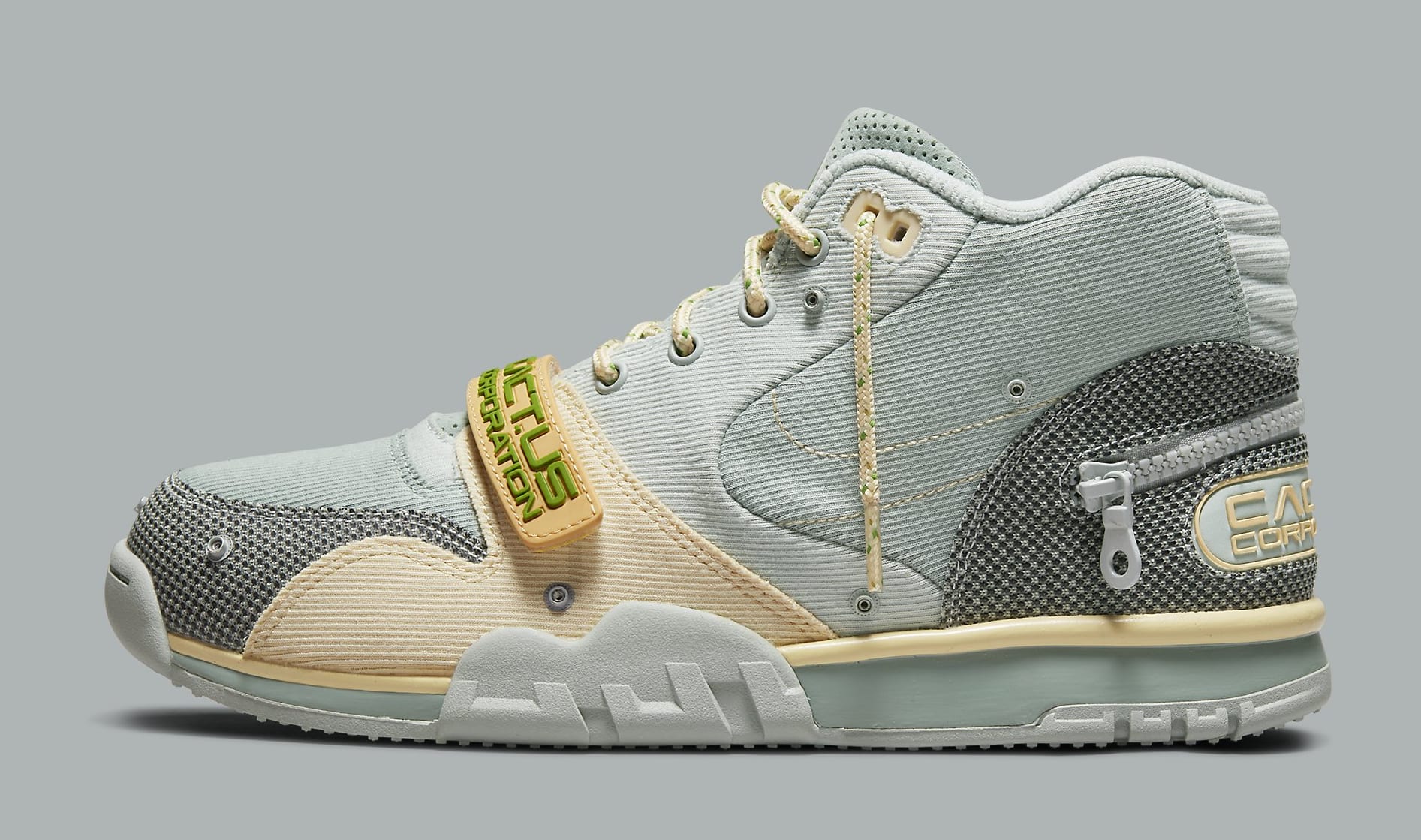 Travis Scott x Nike Air Trainer 1 'Grey Haze' DR7515 001 Lateral