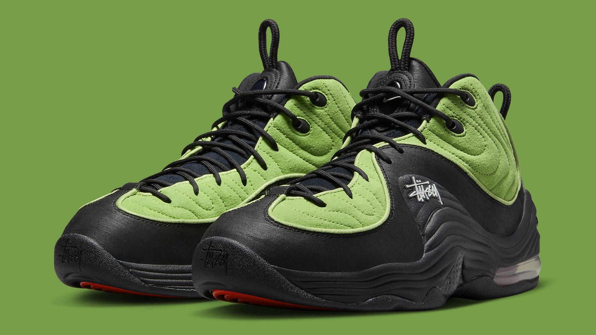 Stussy x Nike Air Penny 2 Black/Green DX6933 300 Pair