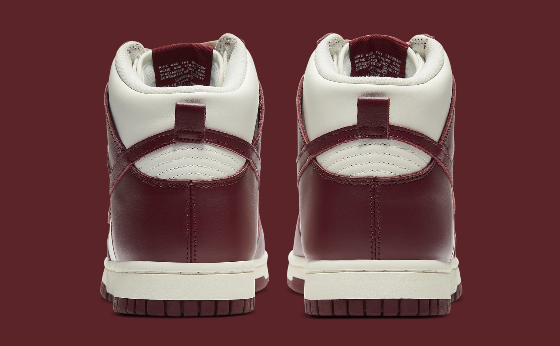 Nike Dunk High Women's 'Team Red' DD1869-101 Heel
