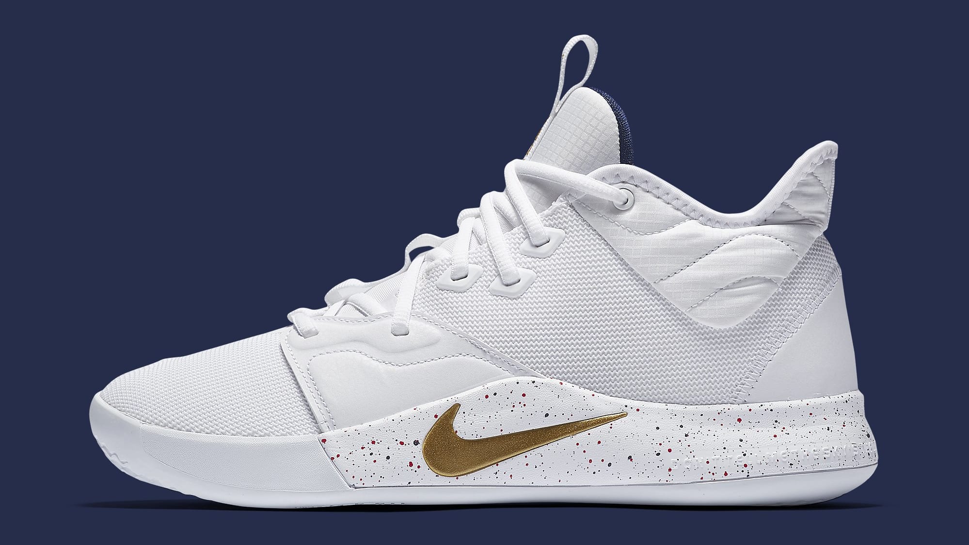 nike pg 3 white and gold