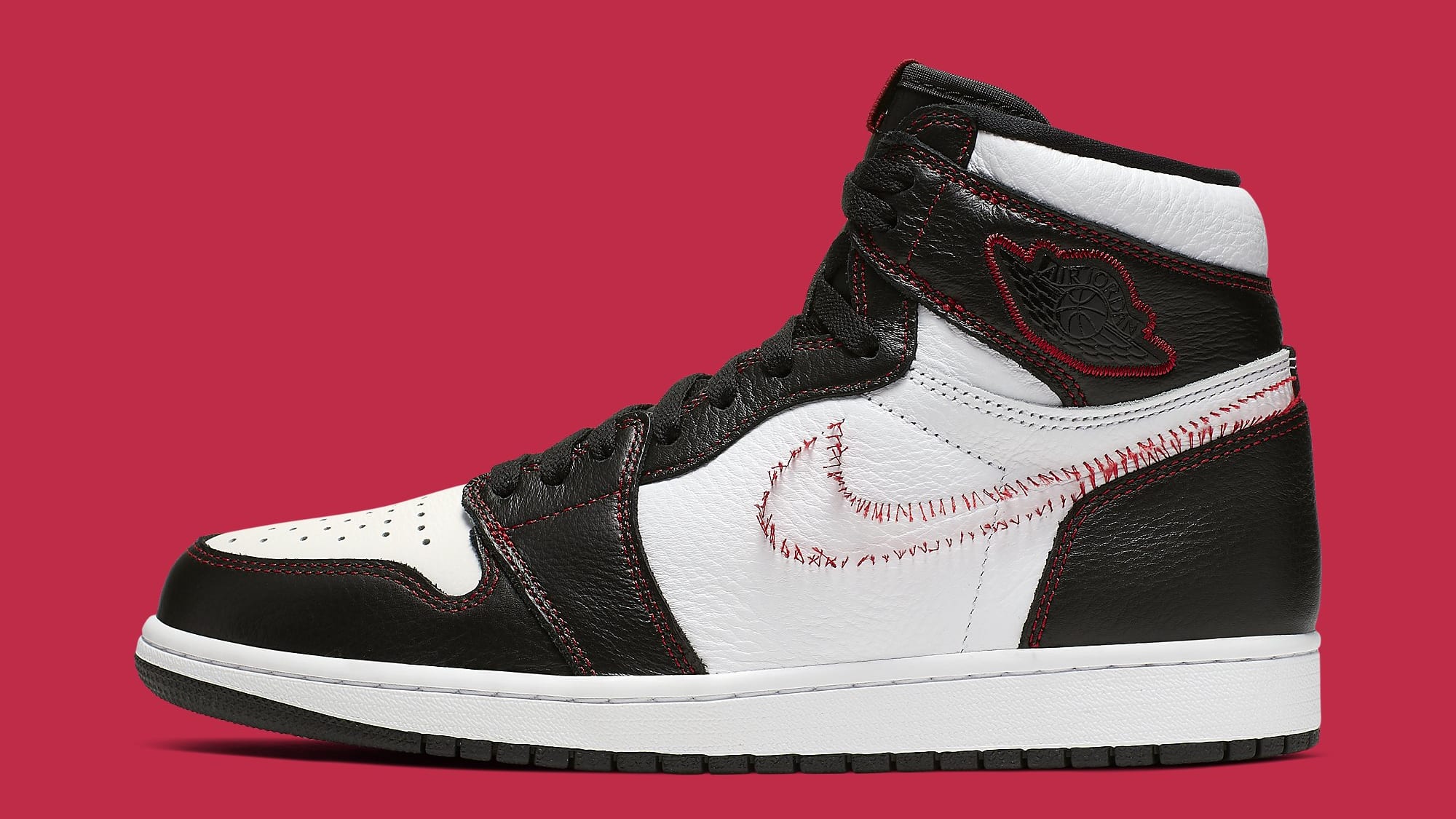 jordan 1 black red stitching